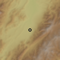 Shaded relief of the 60 km around Campoalegre, drawn from the GMTED2010 grid