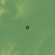 Shaded relief of the 60 km around Campo de la Cruz, drawn from the GMTED2010 grid