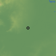 Shaded relief of the 60 km around Candelaria, drawn from the GMTED2010 grid