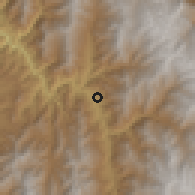 Shaded relief of the 60 km around Capitanejo, drawn from the GMTED2010 grid