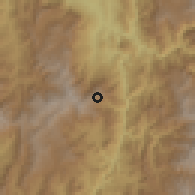 Shaded relief of the 60 km around Caramanta, drawn from the GMTED2010 grid