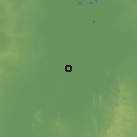 Shaded relief of the 60 km around Cereté, drawn from the GMTED2010 grid