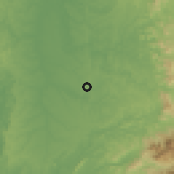 Shaded relief of the 60 km around Cértegui, drawn from the GMTED2010 grid