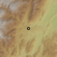 Shaded relief of the 60 km around Chaparral, drawn from the GMTED2010 grid