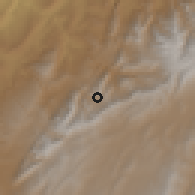 Shaded relief of the 60 km around Charalá, drawn from the GMTED2010 grid