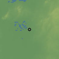 Shaded relief of the 60 km around Chimá, drawn from the GMTED2010 grid
