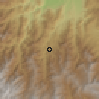 Shaded relief of the 60 km around Chinácota, drawn from the GMTED2010 grid