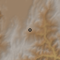 Shaded relief of the 60 km around Chipaque, drawn from the GMTED2010 grid