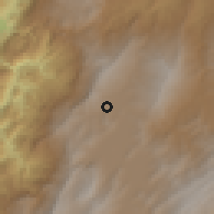 Shaded relief of the 60 km around Chiquinquirá, drawn from the GMTED2010 grid