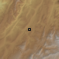 Shaded relief of the 60 km around Chitaraque, drawn from the GMTED2010 grid