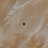 Shaded relief of the 60 km around Chivatá, drawn from the GMTED2010 grid
