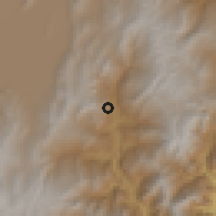 Shaded relief of the 60 km around Choachí, drawn from the GMTED2010 grid