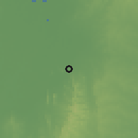 Shaded relief of the 60 km around Ciénaga de Oro, drawn from the GMTED2010 grid