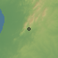 Shaded relief of the 60 km around Colosó, drawn from the GMTED2010 grid