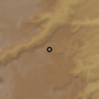 Shaded relief of the 60 km around Concepción, drawn from the GMTED2010 grid