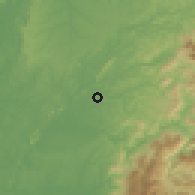 Shaded relief of the 60 km around Condoto, drawn from the GMTED2010 grid