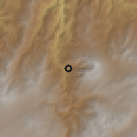 Shaded relief of the 60 km around Consacá, drawn from the GMTED2010 grid