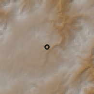 Shaded relief of the 60 km around Contadero, drawn from the GMTED2010 grid