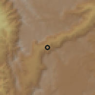 Shaded relief of the 60 km around Copacabana, drawn from the GMTED2010 grid
