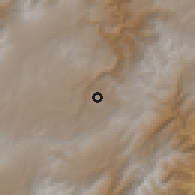 Shaded relief of the 60 km around Córdoba, drawn from the GMTED2010 grid