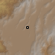 Shaded relief of the 60 km around Cota, drawn from the GMTED2010 grid