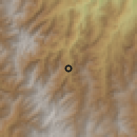Shaded relief of the 60 km around Cucutilla, drawn from the GMTED2010 grid