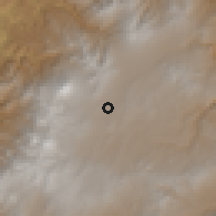 Shaded relief of the 60 km around Cumbal, drawn from the GMTED2010 grid