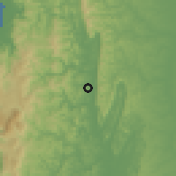 Shaded relief of the 60 km around Alto Baudó, drawn from the GMTED2010 grid