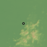 Shaded relief of the 60 km around Altos del Rosario, drawn from the GMTED2010 grid