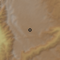 Shaded relief of the 60 km around Entrerríos, drawn from the GMTED2010 grid