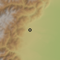 Shaded relief of the 60 km around Acacías, drawn from the GMTED2010 grid