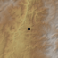 Shaded relief of the 60 km around Filadelfia, drawn from the GMTED2010 grid