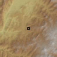 Shaded relief of the 60 km around Florencia, drawn from the GMTED2010 grid