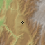 Shaded relief of the 60 km around Floridablanca, drawn from the GMTED2010 grid
