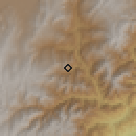 Shaded relief of the 60 km around Fosca, drawn from the GMTED2010 grid
