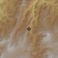 Shaded relief of the 60 km around Ancuyá, drawn from the GMTED2010 grid