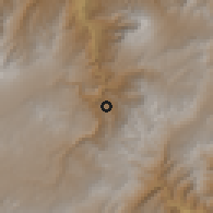 Shaded relief of the 60 km around Funes, drawn from the GMTED2010 grid