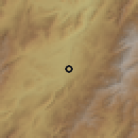 Shaded relief of the 60 km around Garzón, drawn from the GMTED2010 grid