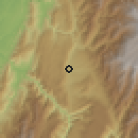 Shaded relief of the 60 km around Girón, drawn from the GMTED2010 grid