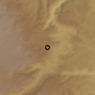 Shaded relief of the 60 km around Gómez Plata, drawn from the GMTED2010 grid