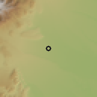Shaded relief of the 60 km around Granada, drawn from the GMTED2010 grid