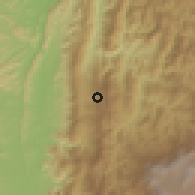 Shaded relief of the 60 km around Granada, drawn from the GMTED2010 grid