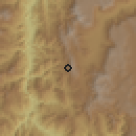 Shaded relief of the 60 km around Angelópolis, drawn from the GMTED2010 grid