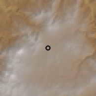 Shaded relief of the 60 km around Guachucal, drawn from the GMTED2010 grid