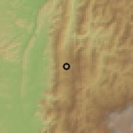 Shaded relief of the 60 km around Guaduas, drawn from the GMTED2010 grid