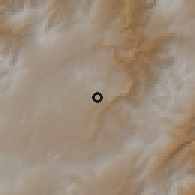 Shaded relief of the 60 km around Gualmatan, drawn from the GMTED2010 grid