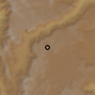 Shaded relief of the 60 km around Guarne, drawn from the GMTED2010 grid
