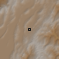 Shaded relief of the 60 km around Guasca, drawn from the GMTED2010 grid