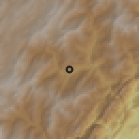 Shaded relief of the 60 km around Guateque, drawn from the GMTED2010 grid