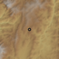 Shaded relief of the 60 km around Guática, drawn from the GMTED2010 grid
